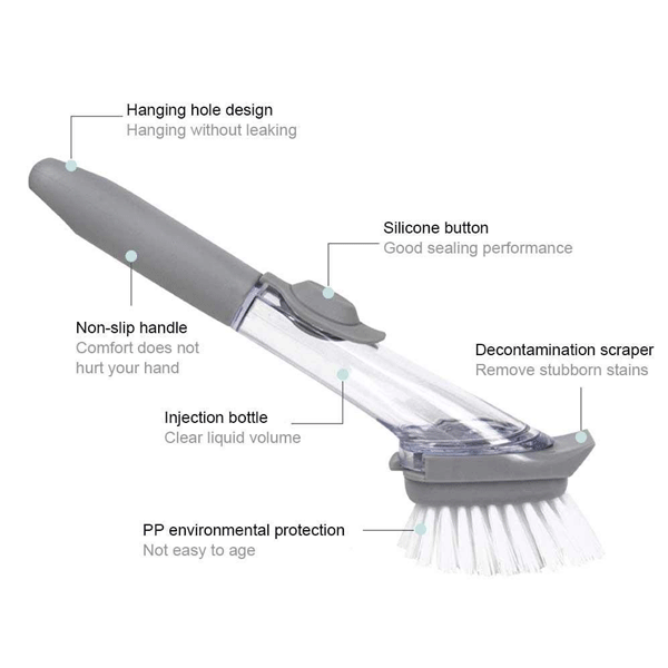 Automatic Liquid Filling Dish Brush-9502