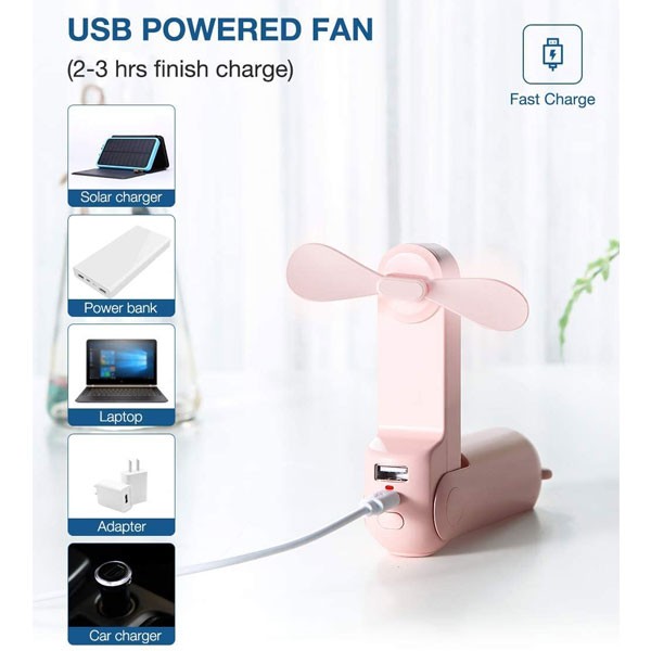 Handheld Mini Fan with Powerbank-4479