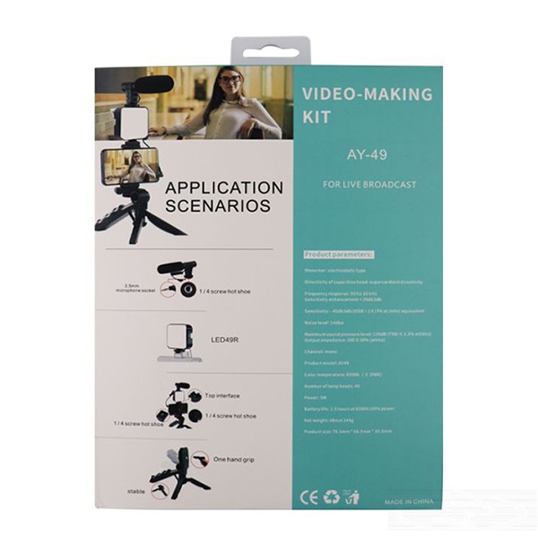 Video Making Tripod Kit With Mic, AY-49-8153