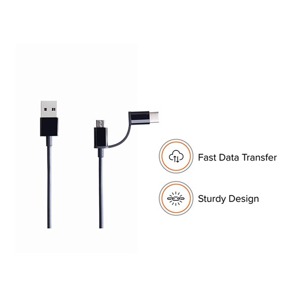 Mi 2 In 1 USB Cable Micro USB To Type C 100Cm MI 2IN1 USB 100M-6311