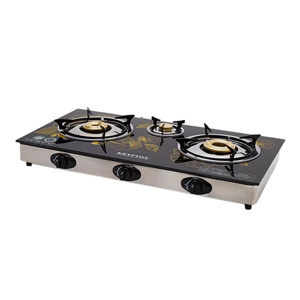 Krypton KNGC6060 Tripple Burner Glass Top Gas Stove-3756