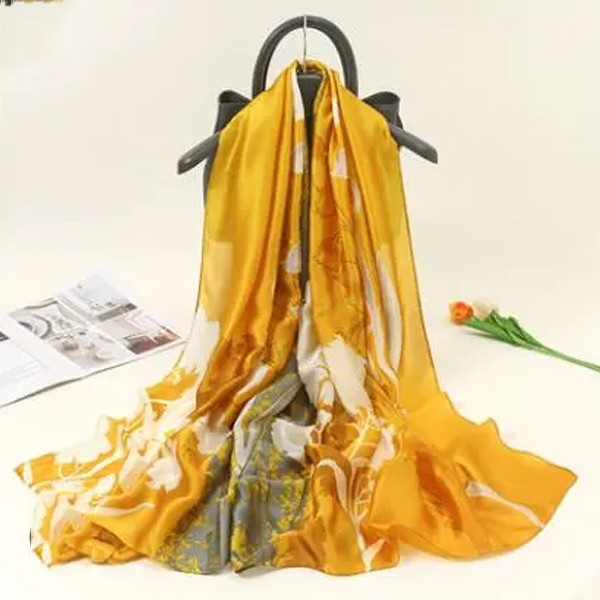 Printed Imitation Silk Scarf-7009