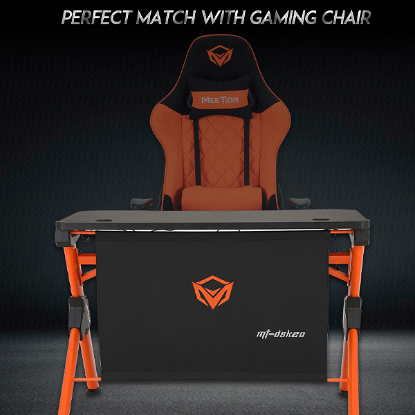 Meetion MT-DSK20 Gaming Table Black+Orange-10374