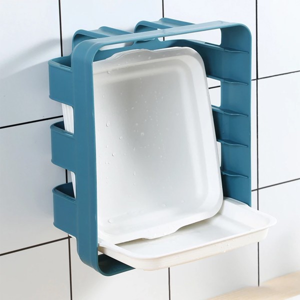 Wall Mounted Kitchen Side Dish 6 Layers Blue-7211