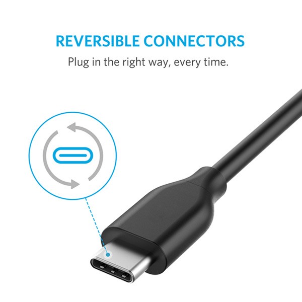 Anker A8163H11 PowerLine 3ft USB-C to USB 3.0 (3ft) Black-1089