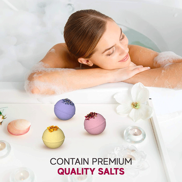 Dried Flower Explosive Bath Salt Bath Ball 80g 6Pcs-9497