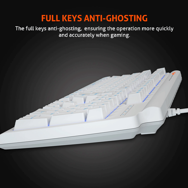 Meetion MT-MK600RD Mechanical Keyboard White-9843