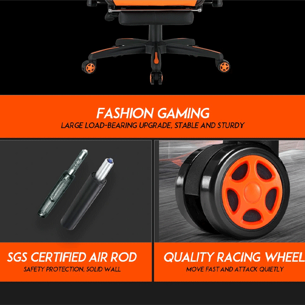 Meetion MT-CHR22 Gaming Chair Black+Orange-9908