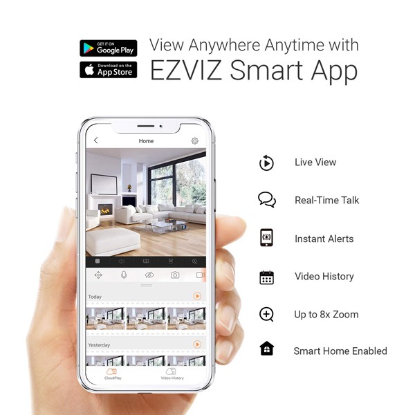 Ezviz C6CN WiFi Indoor Camera (White)-7355