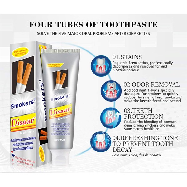 Disaar Smokers stain removal toothpaste 2 pcs-5025