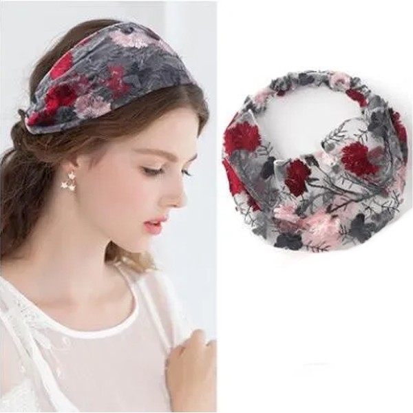 Summer Hot Embroidery Headband-6949