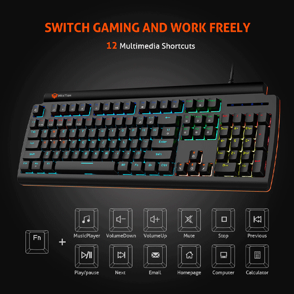 Meetion MT-MK600MX Mechanical Keyboard Black-9830