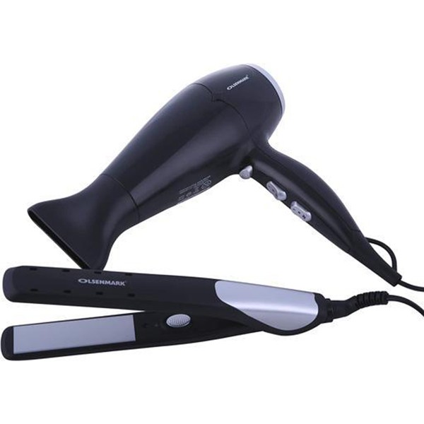 Olsenmark OMHC4074 2 In 1 Professional Hair Styler Kit, Black-3272