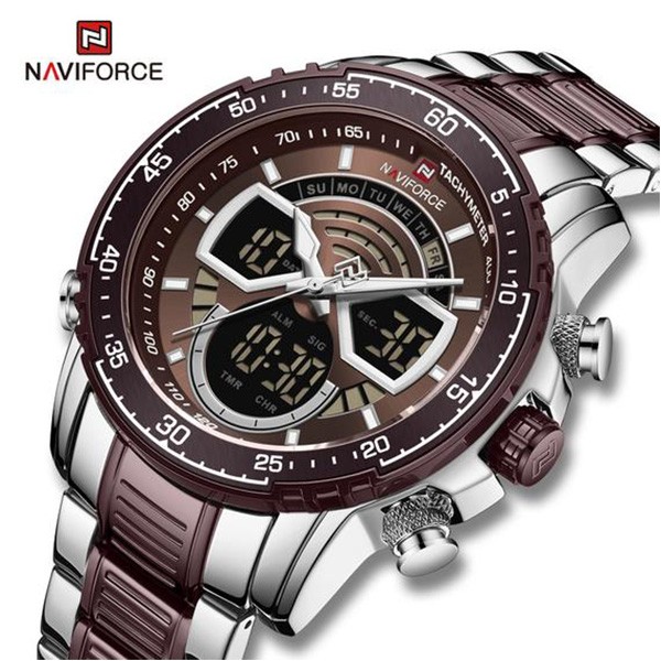 Naviforce Antoine Men Watch Silver Brown, NF9189-8483