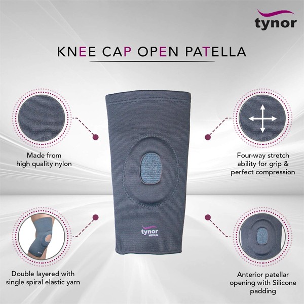 Shop Tynor knee cap open patella 2 pcs at best price