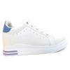 Casual Sneakers White and Blue 01