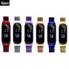 6 Pcs Colourful Magnetic Strap LED Ladies Wrist Watch01