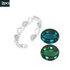 Signature Collections Glow In Dark Luminous adjustable Rings 2Pcs01