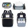 2 in 1 Multifunctional Baby Diaper Bag Backpack Black GM276-5-bl01