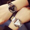 Unique Hollowed-out Triangular Dial Quartz Couple Watches, Assorted Color 01