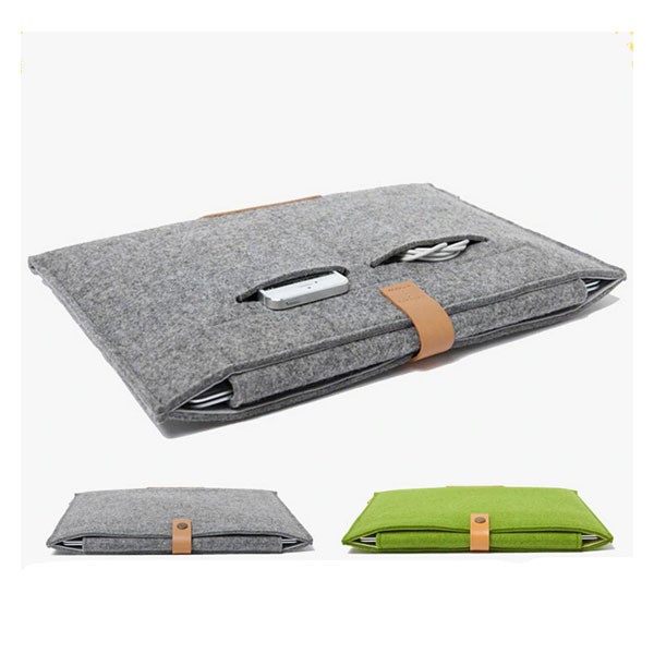 Wool Felt Laptop Bag Sleeve for Macbook Air Pro Retina and Notebook Cover Case (11.6 13.3 15.4 inches)