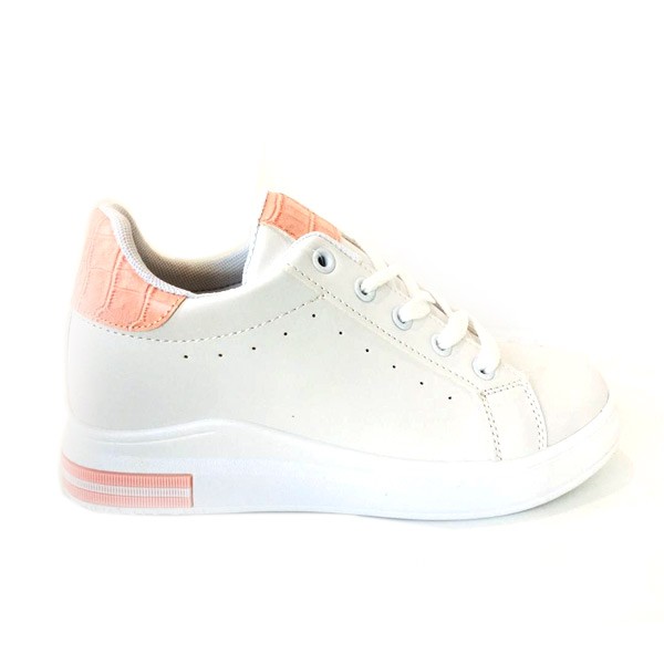 Casual Sneakers White and Pink
