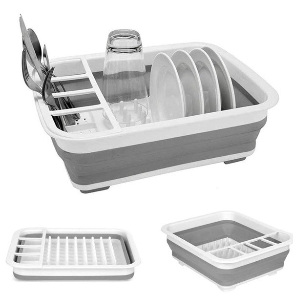 Collapsible Dish Drainer With Draining Board