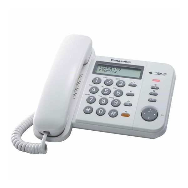 Panasonic KX-TS580MXW/MXB Corded Telephone With Caller ID and Auto Redial