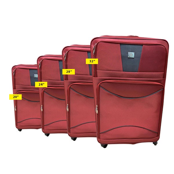 QTS Travelling Trolley 4pcs, Red