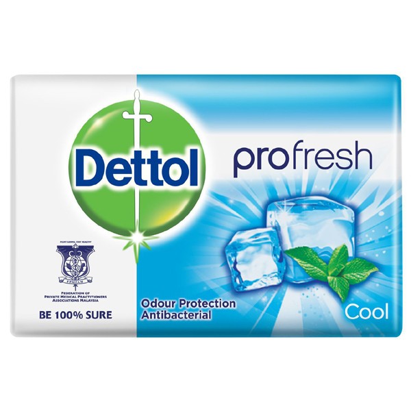 Dettol Profresh Cool Antibacterial Bar Soap, 170g