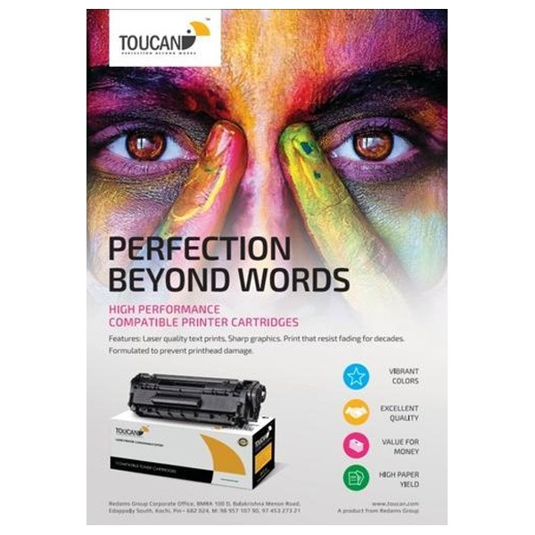Toucan Magenta Toner Cartridge Compatible with Hp CB543A/CE323A/CF213A 