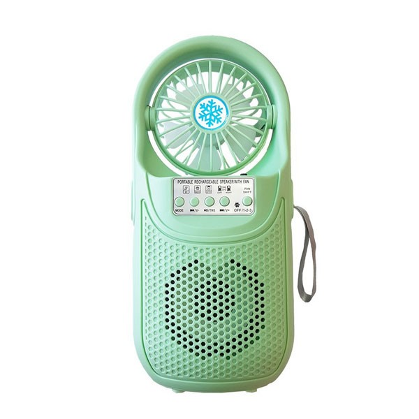Portable Rechargeable Speaker With Fan (CH-F306), Green