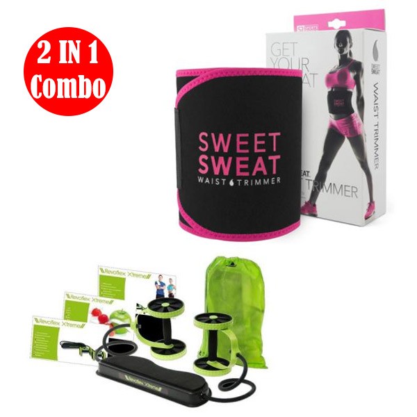 2 IN 1 Combo Revoflex Xtreme Home Gym With Sweet Sweat Waist Trimmer
