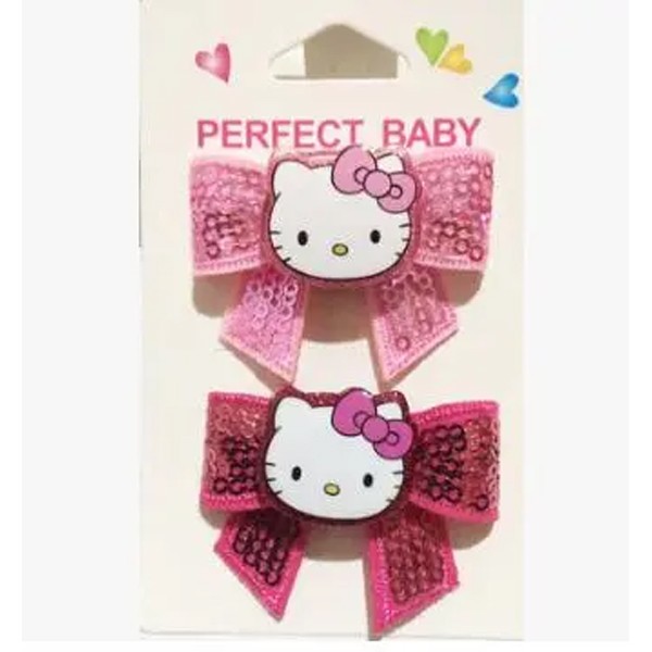 Hello Kitty Shiny Bow Hairpin Long Bowknot