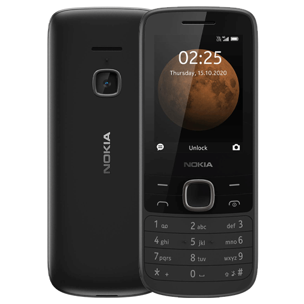 Nokia 225 4G Ta-1279 Dual Sim Gcc Black