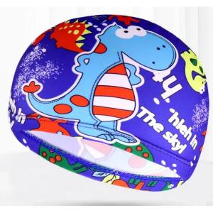 Children Cartoon Swimming Cap Interstellar Little Dinosaur-HV