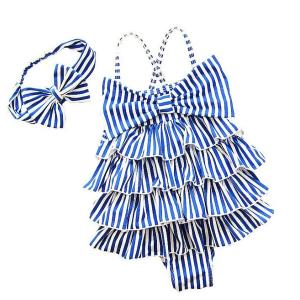 Striped Girl Baby Swimsuit-HV