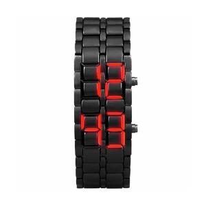 Samurai Metal Bracelet LED Digital Watch for Men & Women-HV