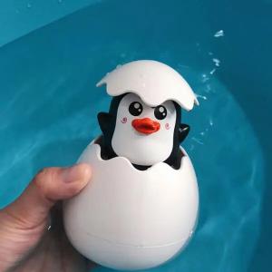 Childrens Bath Floating Shower Toy Penguin Egg-HV