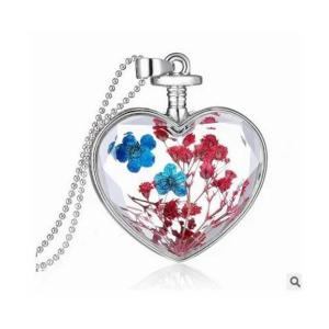 Heart Shaped Crystal Necklace-HV