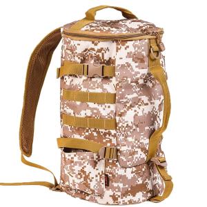 Fishing Tackle Storage Bag Portable Outdoor Multifunctional Fishing Gear Bag Large Saltwater Resistant Soft Wide Sided Shoulder Backpack Sling Bag for Traveling Fishing (Desert Camouflage)-HV