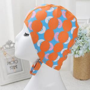 Adult Swimming Cap With Lanyard Orange-HV