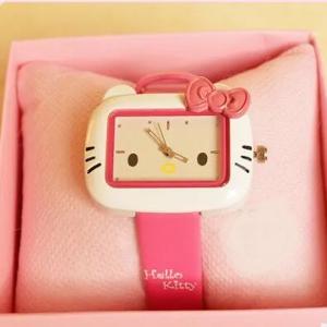 Hello Kitty Cartoon Watch Rose Red-HV