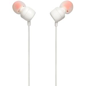 JBL Tune 110 in Ear Headphones with Mic White-HV