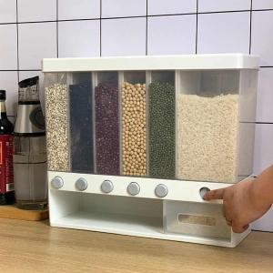 6 in 1 Innovative grains storage and dispenser 10 kg capacity-HV