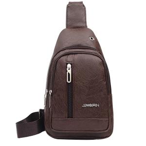 Casual Sports Shoulder Bag For Men Coffee-HV