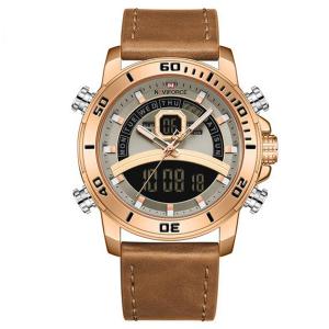 Naviforce Glazier Men Leather Watch Brown, NF9181-HV