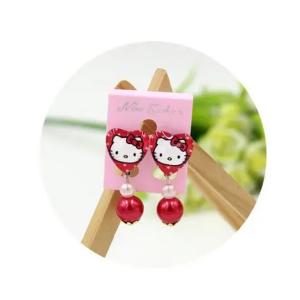 Childrens Cartoon Pierced Earrings Red -HV