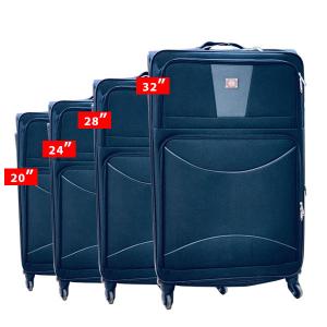 QTS Travelling Trolley 4pcs, Black-HV