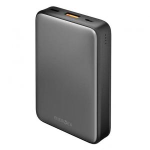 Energea CP-AM1201-GUN Compac Alumini USB-C PD Aluminum Power Bank Smart Fast Charge 4.0 10000mah Li-poly Gunmetal -HV